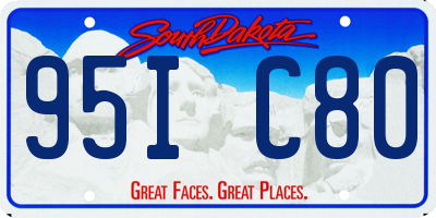SD license plate 95IC80
