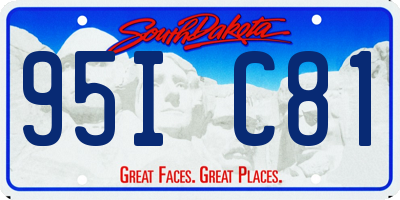 SD license plate 95IC81
