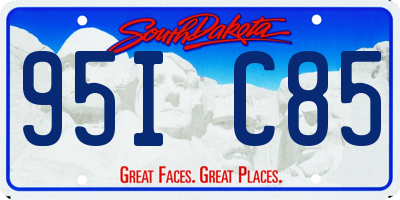 SD license plate 95IC85