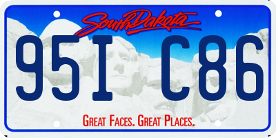 SD license plate 95IC86