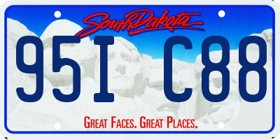 SD license plate 95IC88