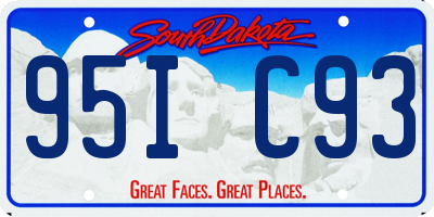 SD license plate 95IC93