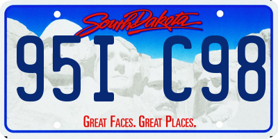 SD license plate 95IC98