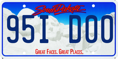 SD license plate 95ID00
