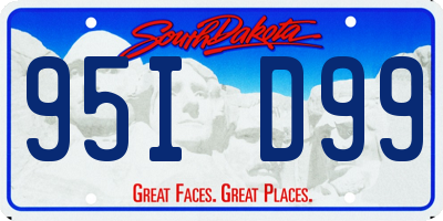 SD license plate 95ID99
