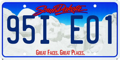 SD license plate 95IE01