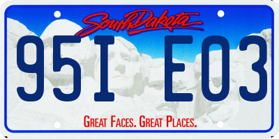 SD license plate 95IE03