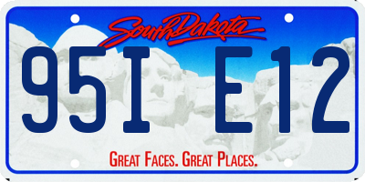 SD license plate 95IE12