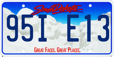 SD license plate 95IE13
