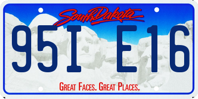 SD license plate 95IE16