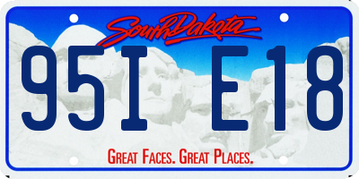 SD license plate 95IE18