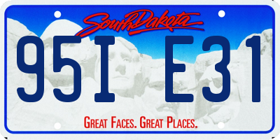 SD license plate 95IE31