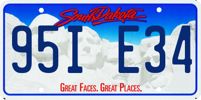 SD license plate 95IE34