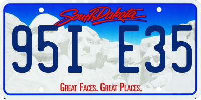 SD license plate 95IE35
