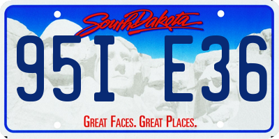 SD license plate 95IE36