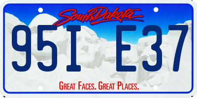 SD license plate 95IE37