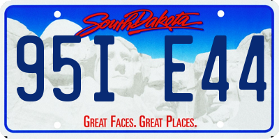 SD license plate 95IE44