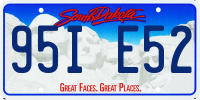 SD license plate 95IE52