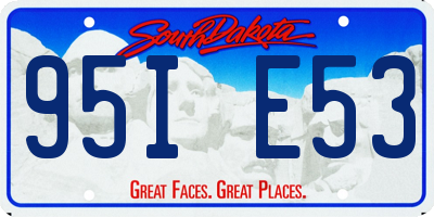 SD license plate 95IE53