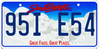 SD license plate 95IE54