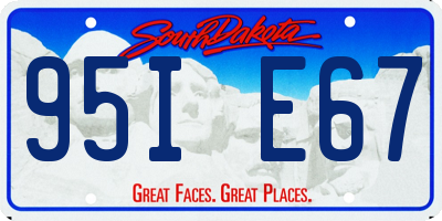 SD license plate 95IE67
