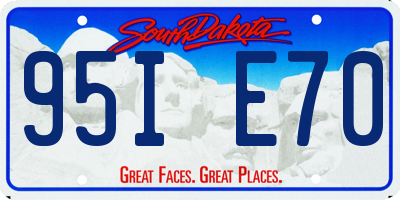 SD license plate 95IE70