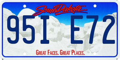 SD license plate 95IE72