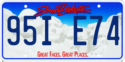 SD license plate 95IE74