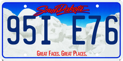 SD license plate 95IE76
