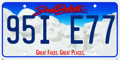 SD license plate 95IE77