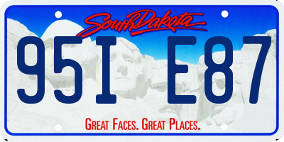SD license plate 95IE87