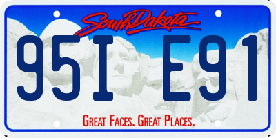 SD license plate 95IE91