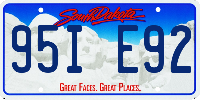 SD license plate 95IE92
