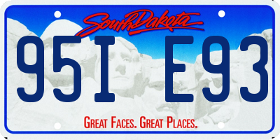 SD license plate 95IE93