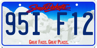 SD license plate 95IF12