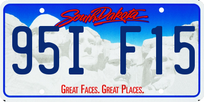 SD license plate 95IF15