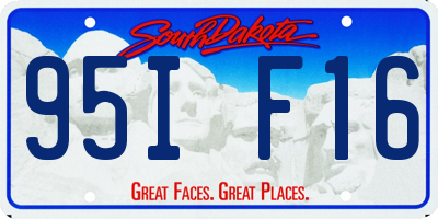 SD license plate 95IF16