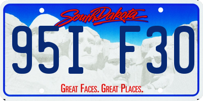 SD license plate 95IF30