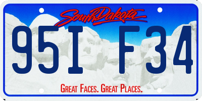 SD license plate 95IF34