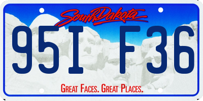 SD license plate 95IF36