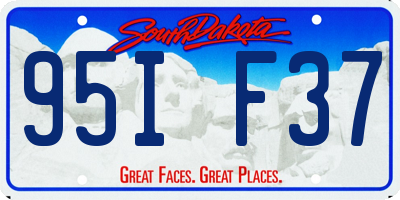 SD license plate 95IF37