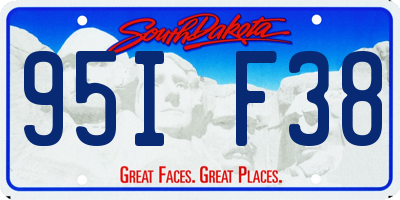 SD license plate 95IF38