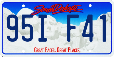 SD license plate 95IF41