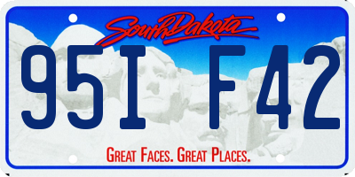 SD license plate 95IF42