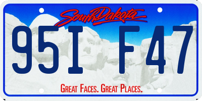 SD license plate 95IF47