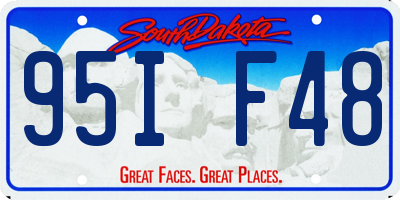 SD license plate 95IF48