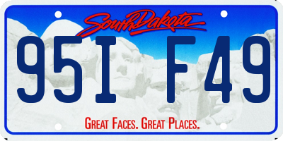 SD license plate 95IF49