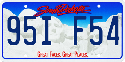 SD license plate 95IF54