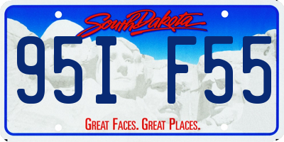SD license plate 95IF55