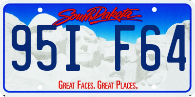 SD license plate 95IF64